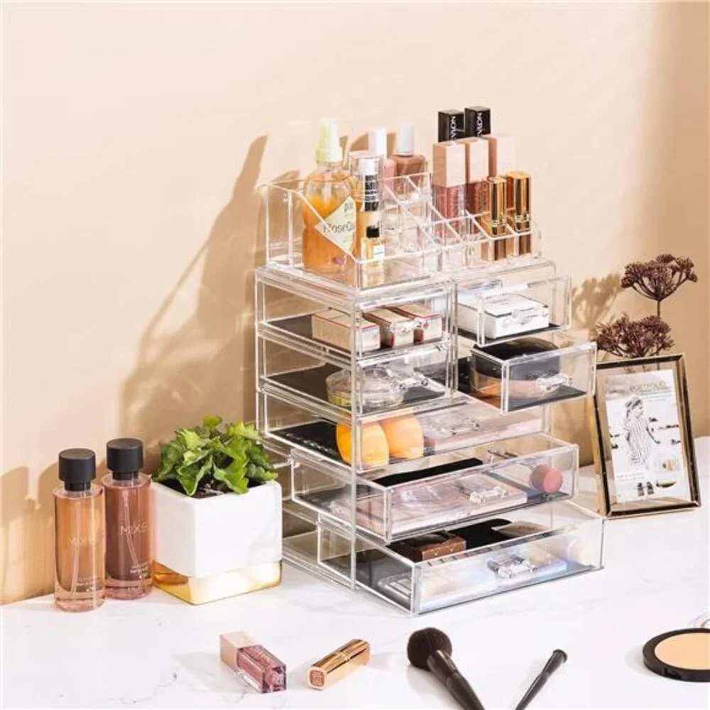 Clear Cosmetic Makeup Organizer - Make Up & Jewelry Storage, Case & Display